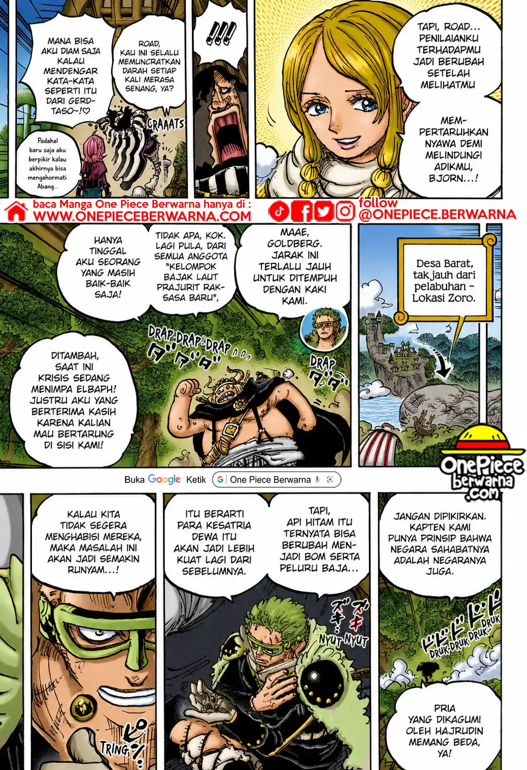 One Piece berwarna 1182 1183 1184 bahasa indonesia